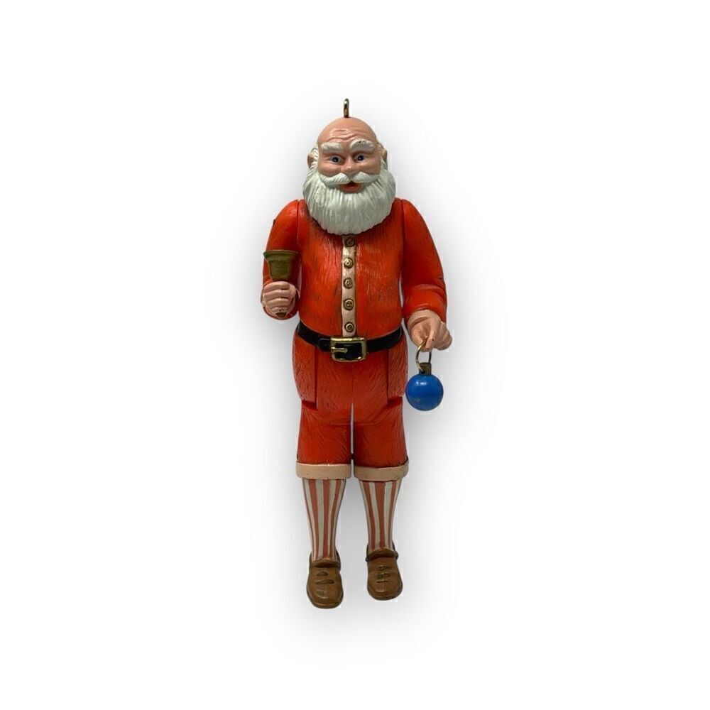 1983 Hallmark Keepsake Christmas Ornament Old Fashioned Santa Jointed Limbs